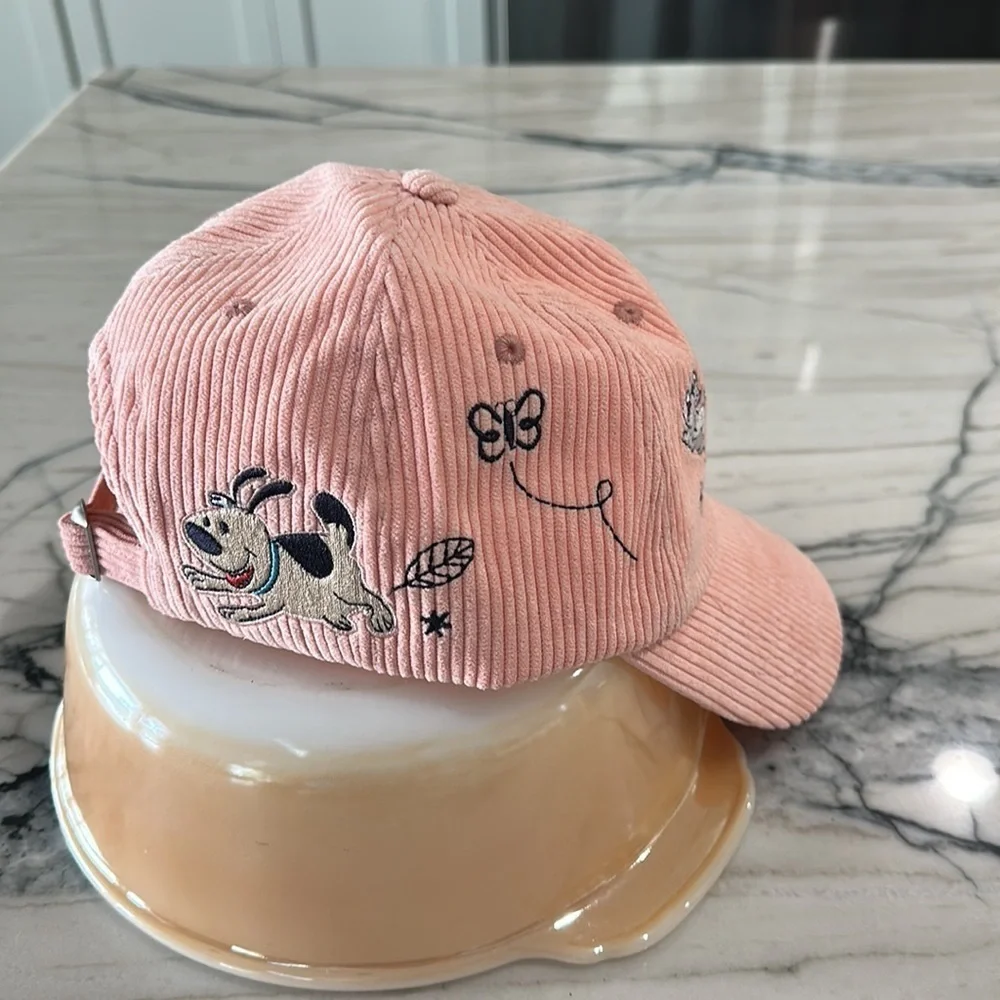 2023 Disney Parks Peach Corduroy Hat/Cap with Disney 